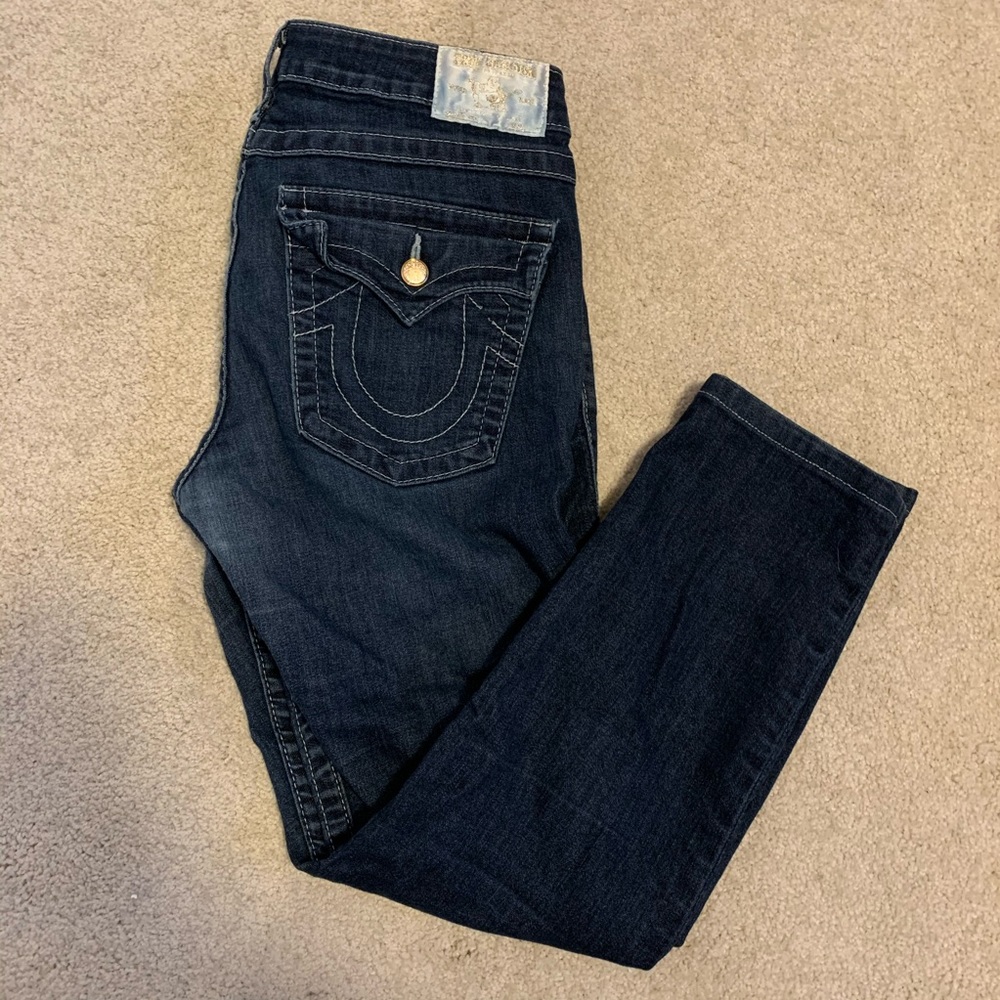 Dark Indigo Women's Jeans - Classic Pocket Detail